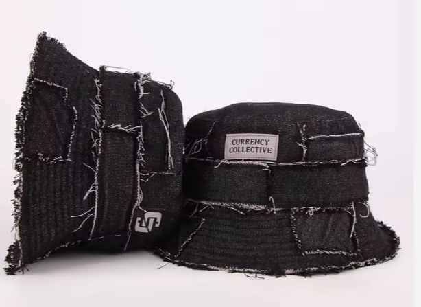 Deconstructed denim hat