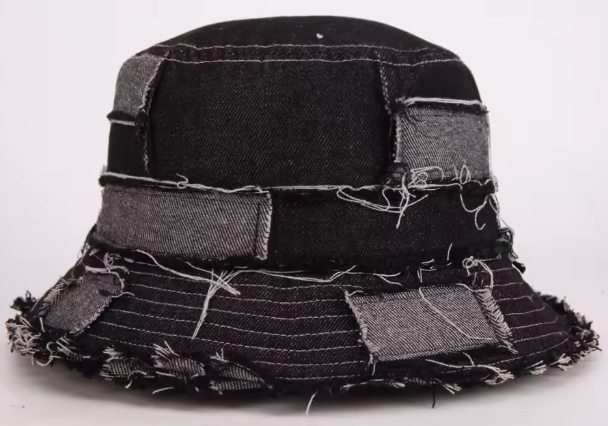 Deconstructed denim hat