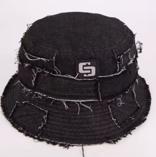 Deconstructed denim hat