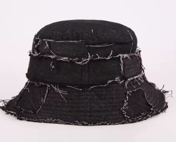 Deconstructed denim hat